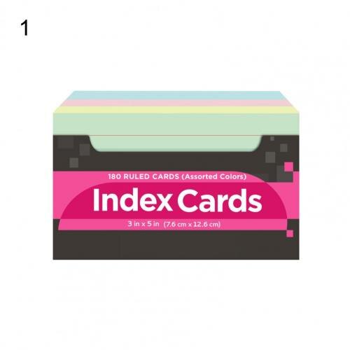 1 Set Neon Index Cards Vibrant Color Eye-catching Paper Ruled Study Index Writing Study Cards Versatile for Home: 1
