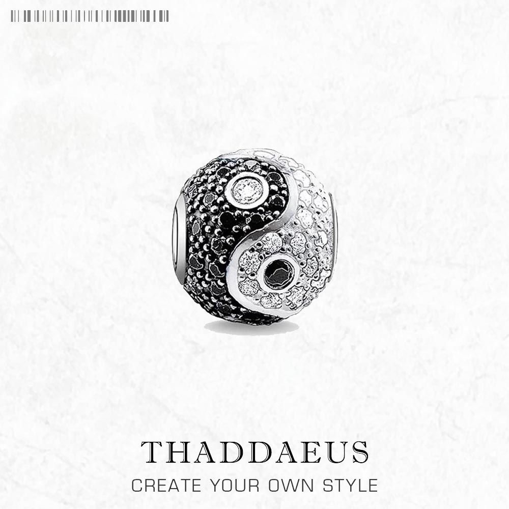 Kralen Yin Yang Pave Micro Pave Ball Charm Bead Voor Vrouwen Diy Fijne Sieraden Maken Mannen Zilveren Sterling Europa kraal