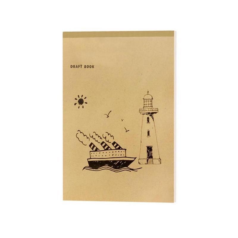 17.5*25 cm Notebook Blank Inner Page Draft Sketchbook Thickened Beige Paper For Sketching Note Painting 40 Pages: Default Title