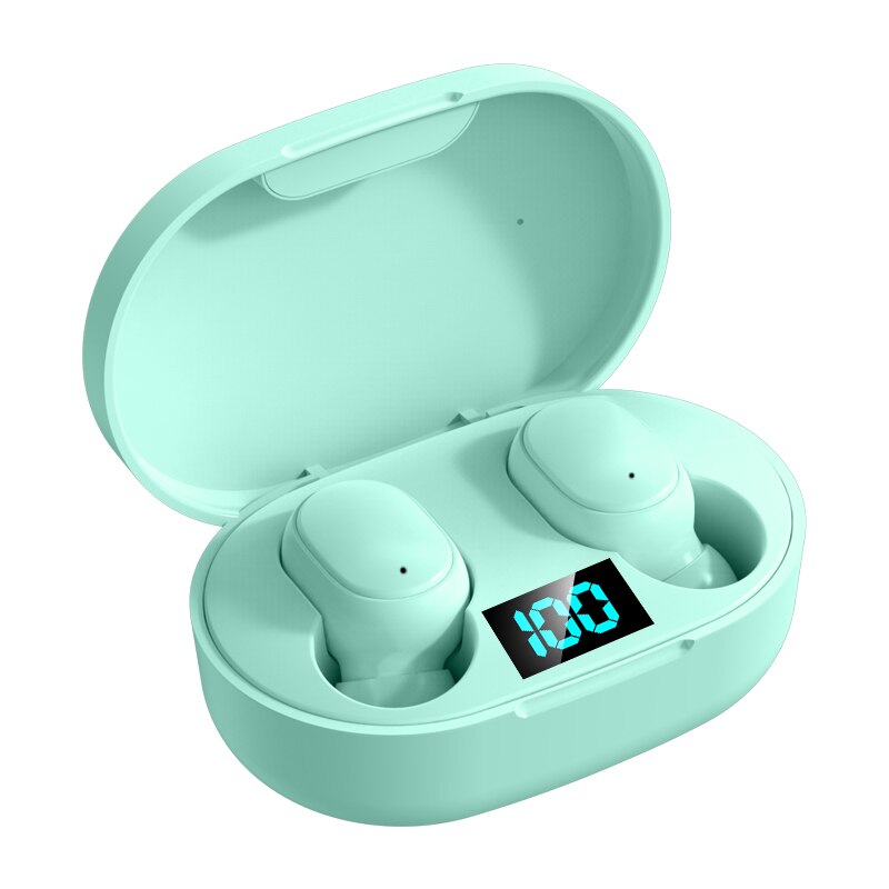 E6S Bluetooth Oortelefoon 5.0 Draadloze Oordopjes Tws Oortelefoon Noise Cancelling Microfoon Bluetooth A6S Headset Voor Xiaomi Redmi Samsung: E6S green