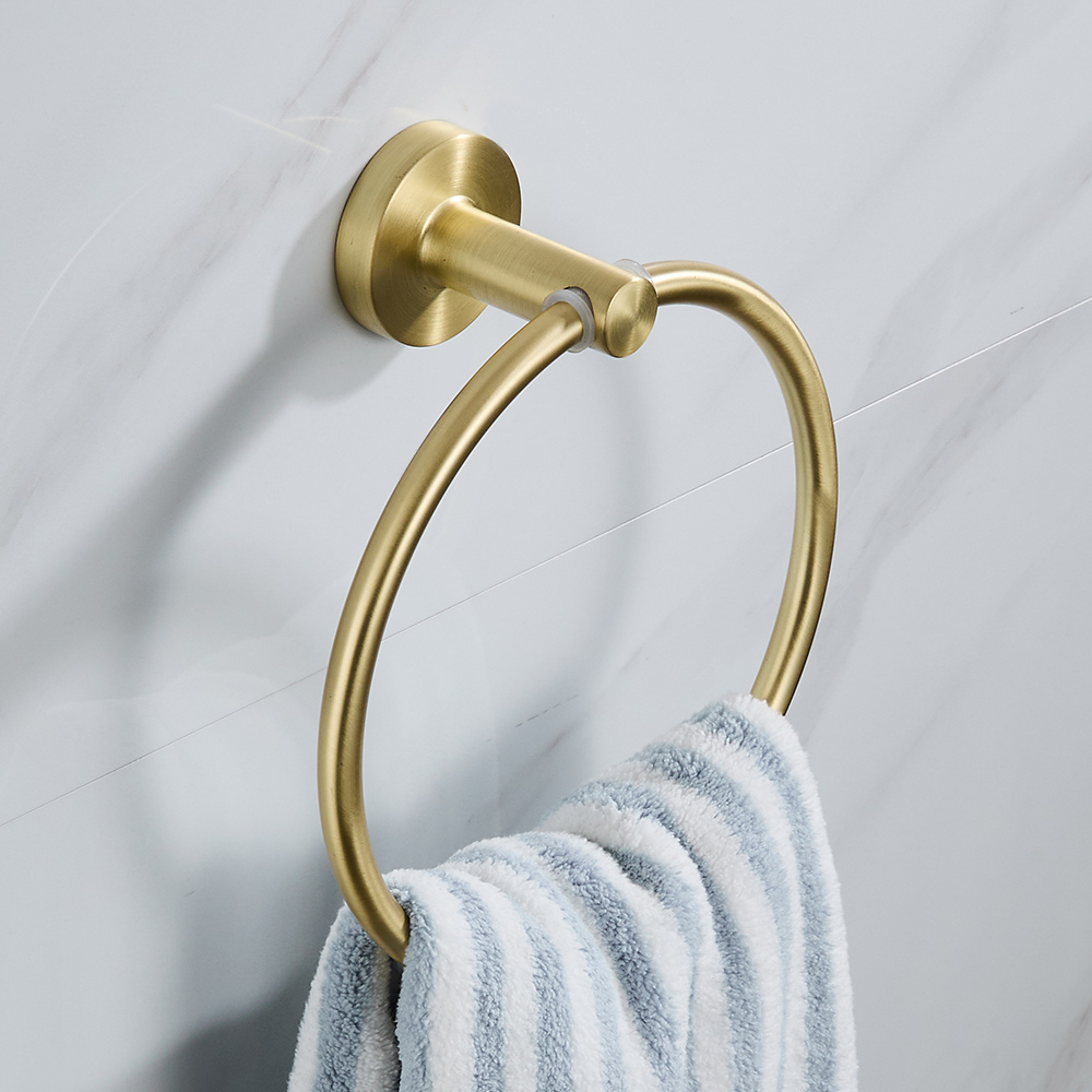 Gancho de anillo para toalla de baño, accesorios de Hardware, soporte de almacenamiento, soporte para toalla de mano de acero inoxidable 304, colgador de toalla redondo moderno