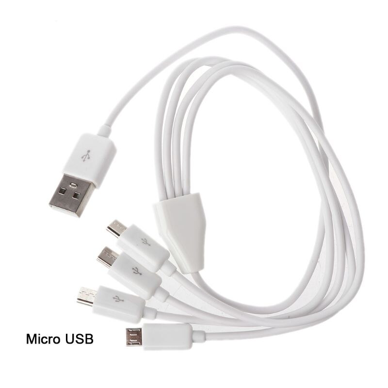 Przenośna ładowarka USB 2.0 typ A męnarty na 4 mikro USB męnarty rozdzielacz Y kabel ładowania robić Samsunga telefonu komórkowego Xiaomi tablet z funkcją telefonu banku mocy