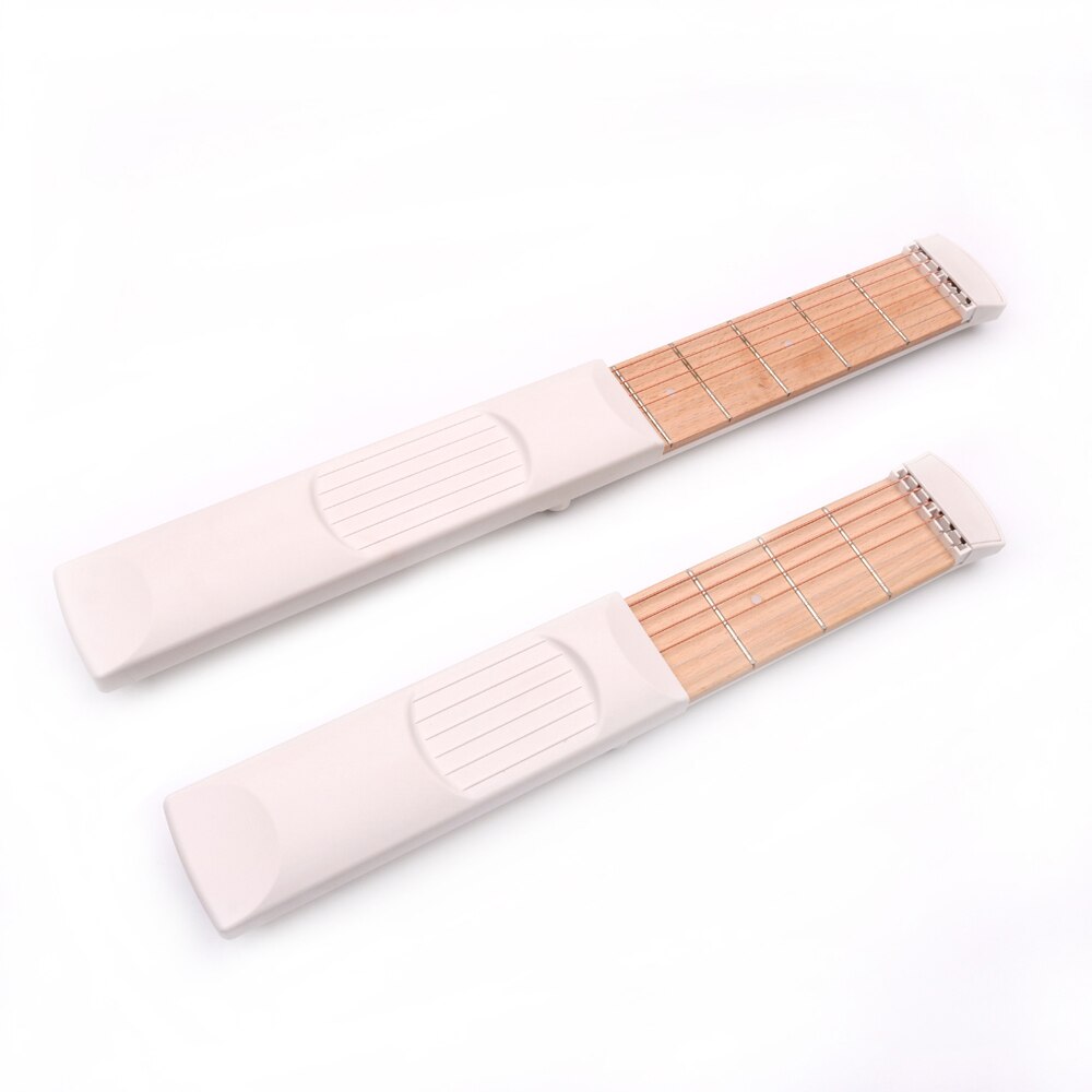 6-String Pocket Guitar Chord Trainer Folk Guitar Practice Tool Gadget 6 Frets with Rotatable Chords Chart Screen for beginners: 4 Fret