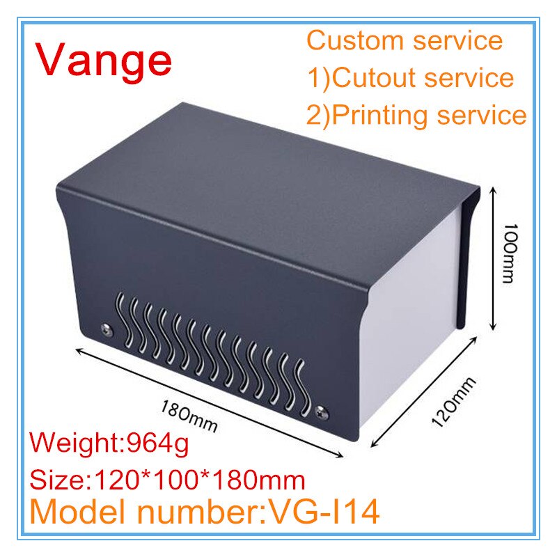Cajas de empalme electrónico de metal, 120x100x180mm, carcasa de instrumentos de lámina de hierro, cajas diy para equipos de Soporte de Energía, 1 unids/lote