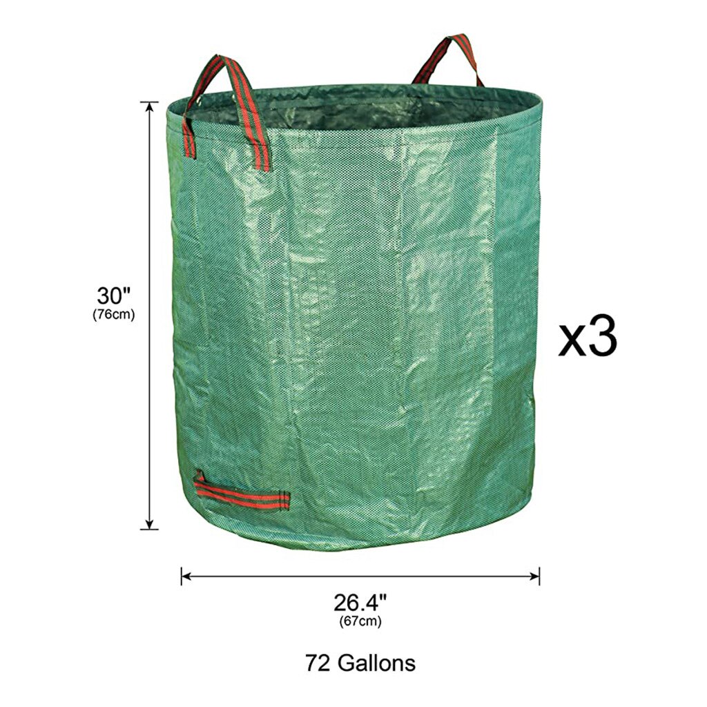 Sacs de jardinage sacs de jardinage réutilisables, sacs à ordures de jardin 72 Gallons 3 pièces May #16