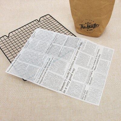 Papier d&#39;emballage en papier huilé pour pain, Sandwich, hamburgers, frites/cire de alimentaire, outils de cuisson, Gadgets de cuisine, 3 tailles, 25 pièces/lot: F-25x35cm
