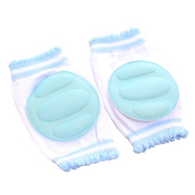 Rodillera para bebé y niño, rodilleras azules de algodón cómodo, esponja transpirable, aprender a caminar, la mejor protección, 1 par: Default Title