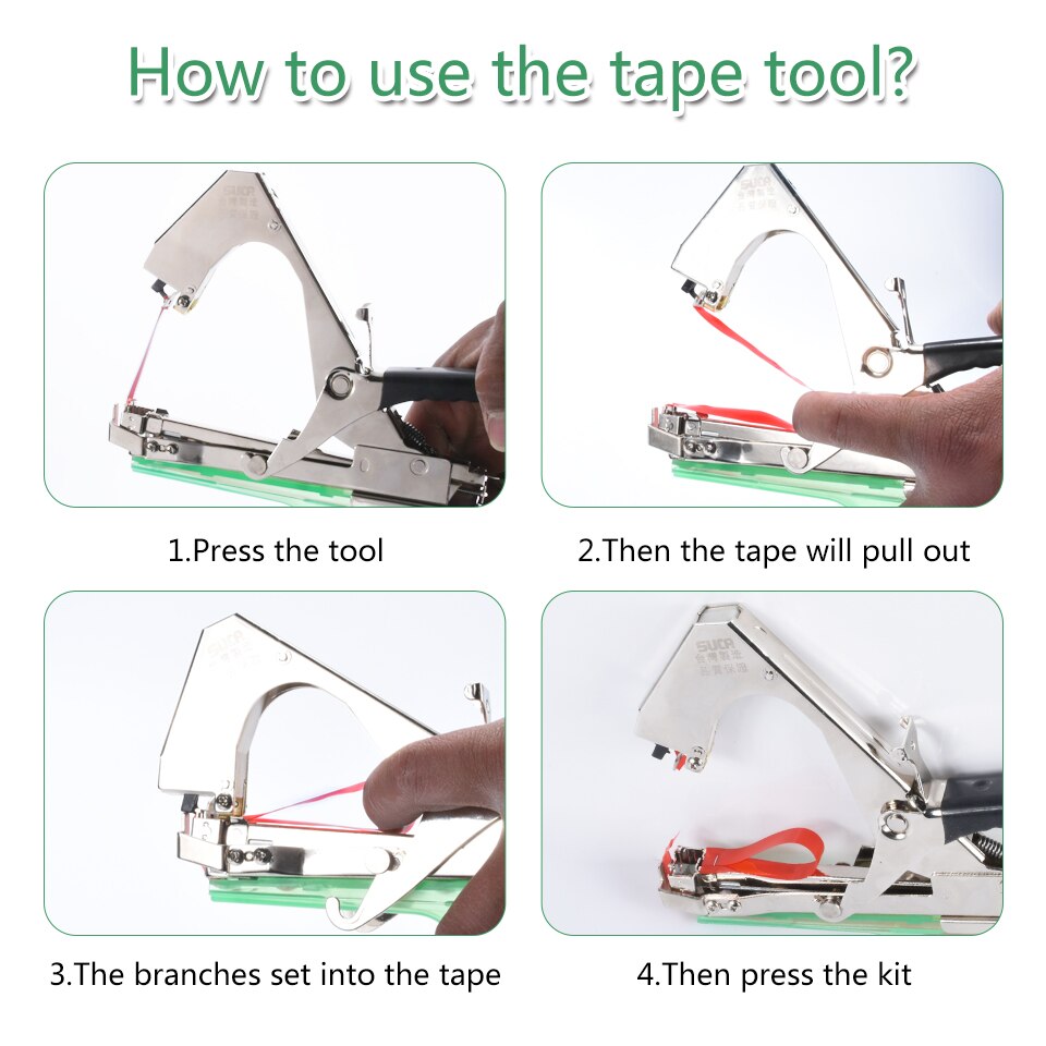 Kousenband Planten Koppelverkoop Machine Plant Tak Hand Koppelverkoop Bindmachine Gehakt Groente Tapetool Tapener Tapes Tuingereedschap