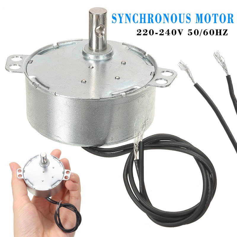 Metalen Synchrone Motor Magnetron Synchrone Motor 5/6Rpm Ac 220-240V 50/60Hz cw/Ccw W Kabel
