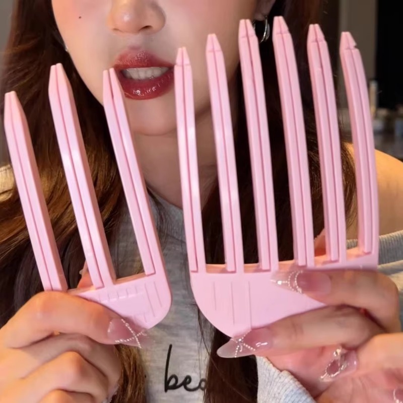 Peine con Clips de raíces de pelo esponjoso, peines de plástico para esculpir el viento, rizo de volumen Natural, 3 dientes, 6 dientes, artefactos superiores de calavera alta, peine de viento