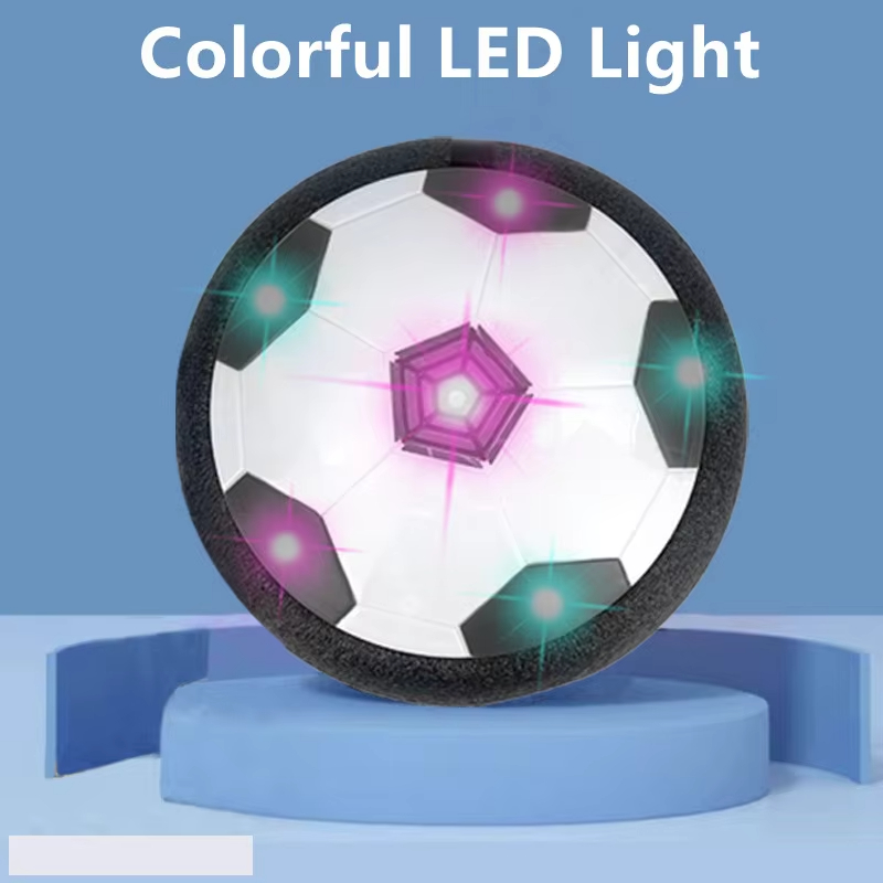 Electric Soccer Ball Hover Soccer Ball LED Light Projector Suspended Football Toys Gliding Air Cushion Floating Foam Kids: Red