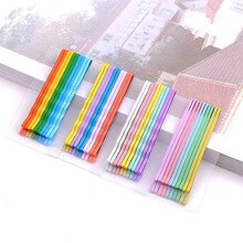 5 stks/zak Meisje Haar Accessoires Candy Kleur Woord Clip Regenboog Haarspeld Hoofddeksels Clip Baby Kleding Accessoires