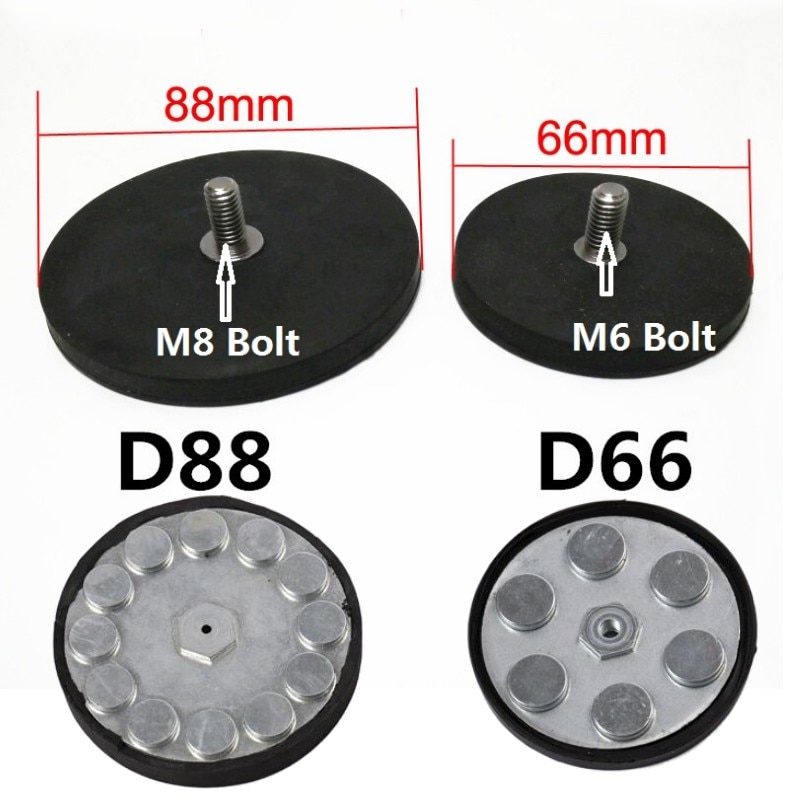 D66/D88 Rubber Magnet light base Car Truck Led work light Spotlight Led light bar Magnetic light Mounting Stand holder bracket