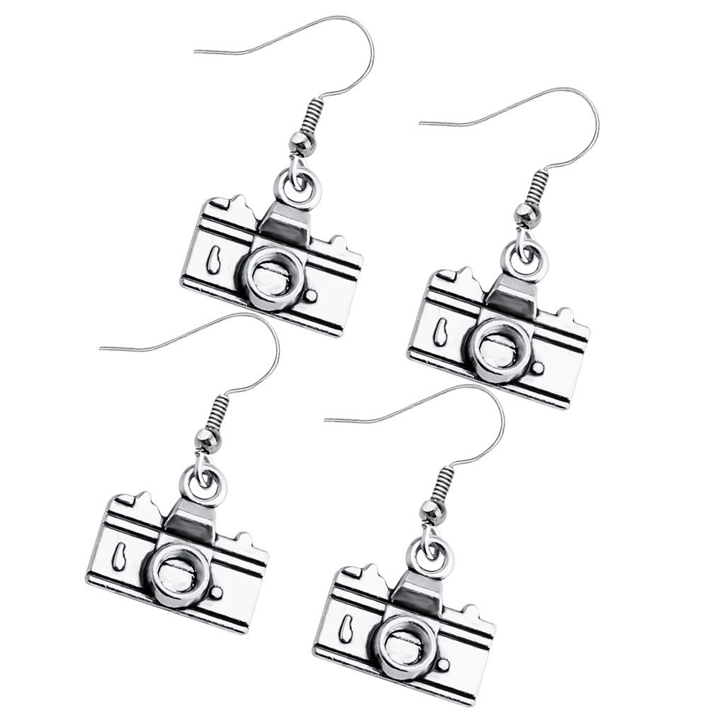 2 Pairs Ohrringe Kamera Delicate Einzigartige Eardrop Casual Schmuck Ohr Ornament Ohr Zubehör für Frauen Mädchen Weibliche