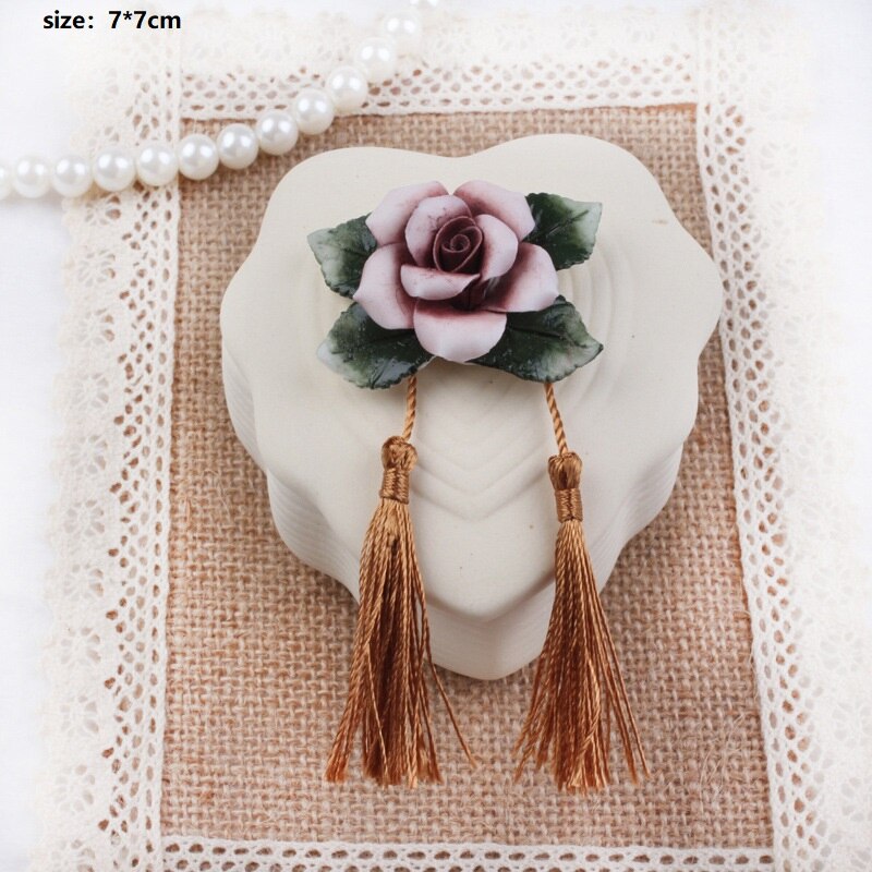 Exquis Rose pot de stockage en céramique artisanat boîte à bijoux mariage boucle d'oreille collier réservoir de stockage sucre bonbons boîte conteneur: 6
