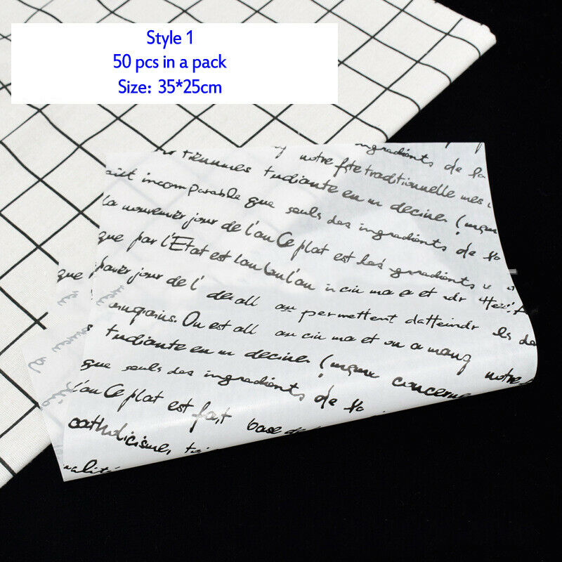 50 stk kakerull oljepapir brød smørepapir gjør-det-selv bakepakningspapir 35 x 25cm: En