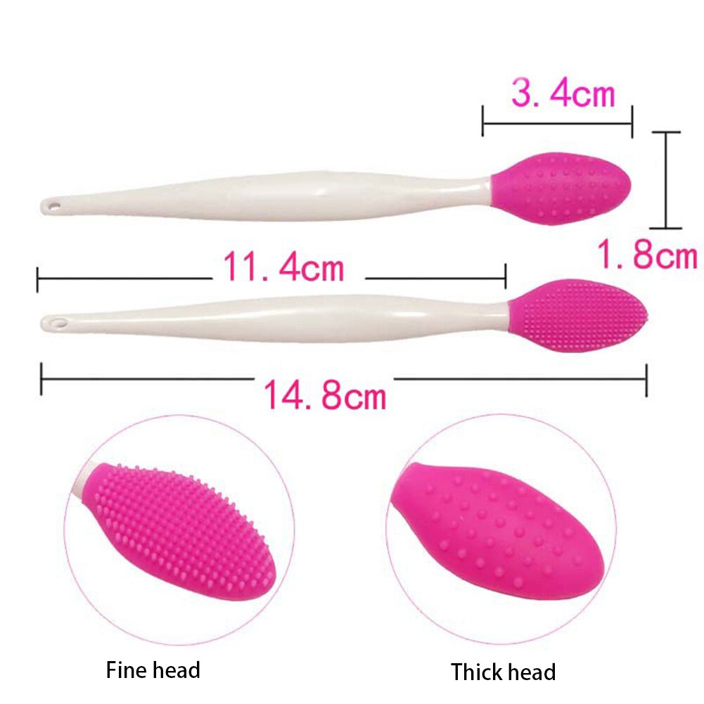 Double-Sided Soft Silicone Exfoliating Nose Blackhead Remover Brush Acne Cleaner