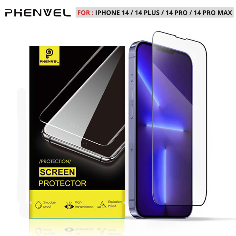 Oleophobic Protective Glass For Iphone 14 Plus Full Cover Screen Protector For Iphone 14 14pro max Lens Tempered Glass