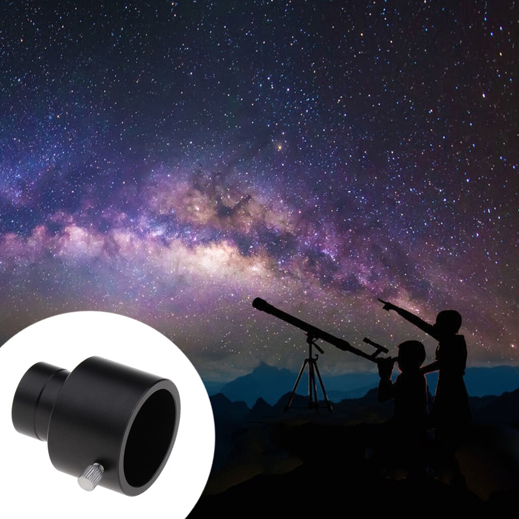 Metal 0.965 "  to 1.25 " teleskop okular adapter  (24.5mm to 31.7mm)  sort