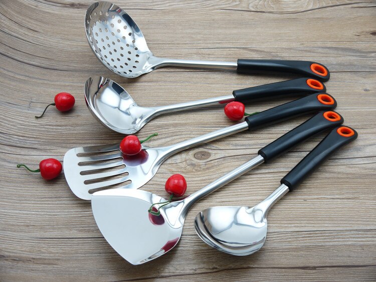 1 set Stainless steel Kitchen Utensils Cookware spatula Cooking Tool Set Colander Spoon Slotted Spatula Tools Kitchenware: Default Title