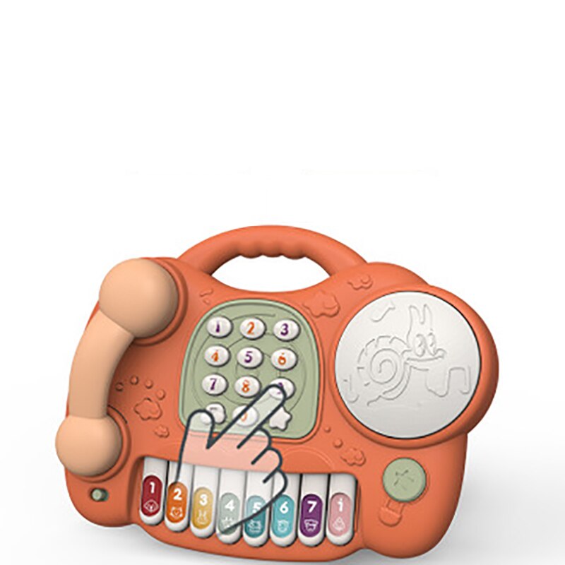 Baby Kind Meisje Multifunctionele Piano Mobiele Telefoon Speelgoed Muziek Kids Jongen Vroeg Leren Onderwijs Speelgoed