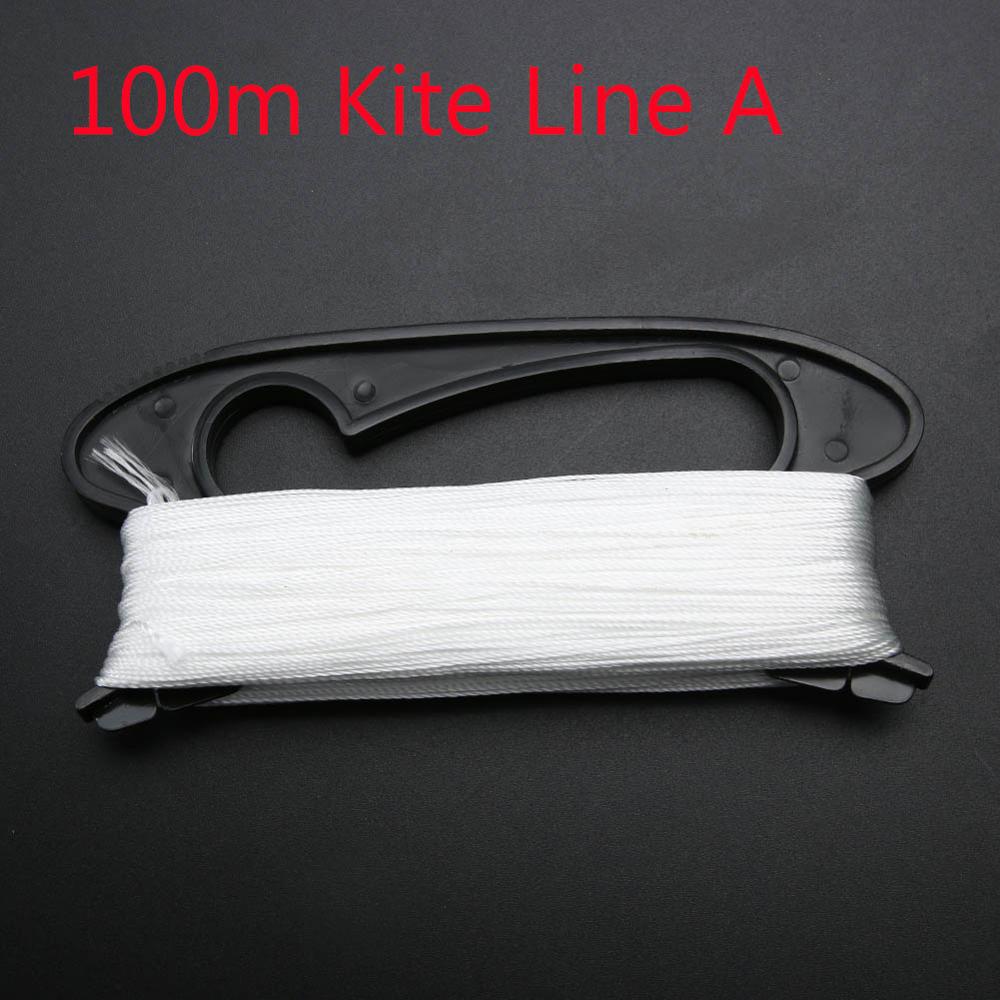 30/100M Flying Kite Line D Shape Plastic Polyester White Kite Line Board Flying Kites Line Outdoor Toys Flying Kite Accessories