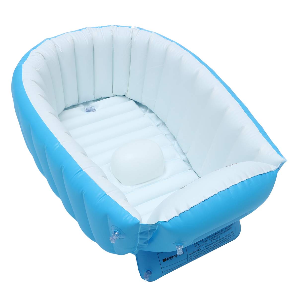 Draagbare Baby Bad Opblaasbaar Bad Baby Bad Kussen Warm Warm Houden Vouwen Bad Bad Douche Tool 98x65x28cm: Blauw