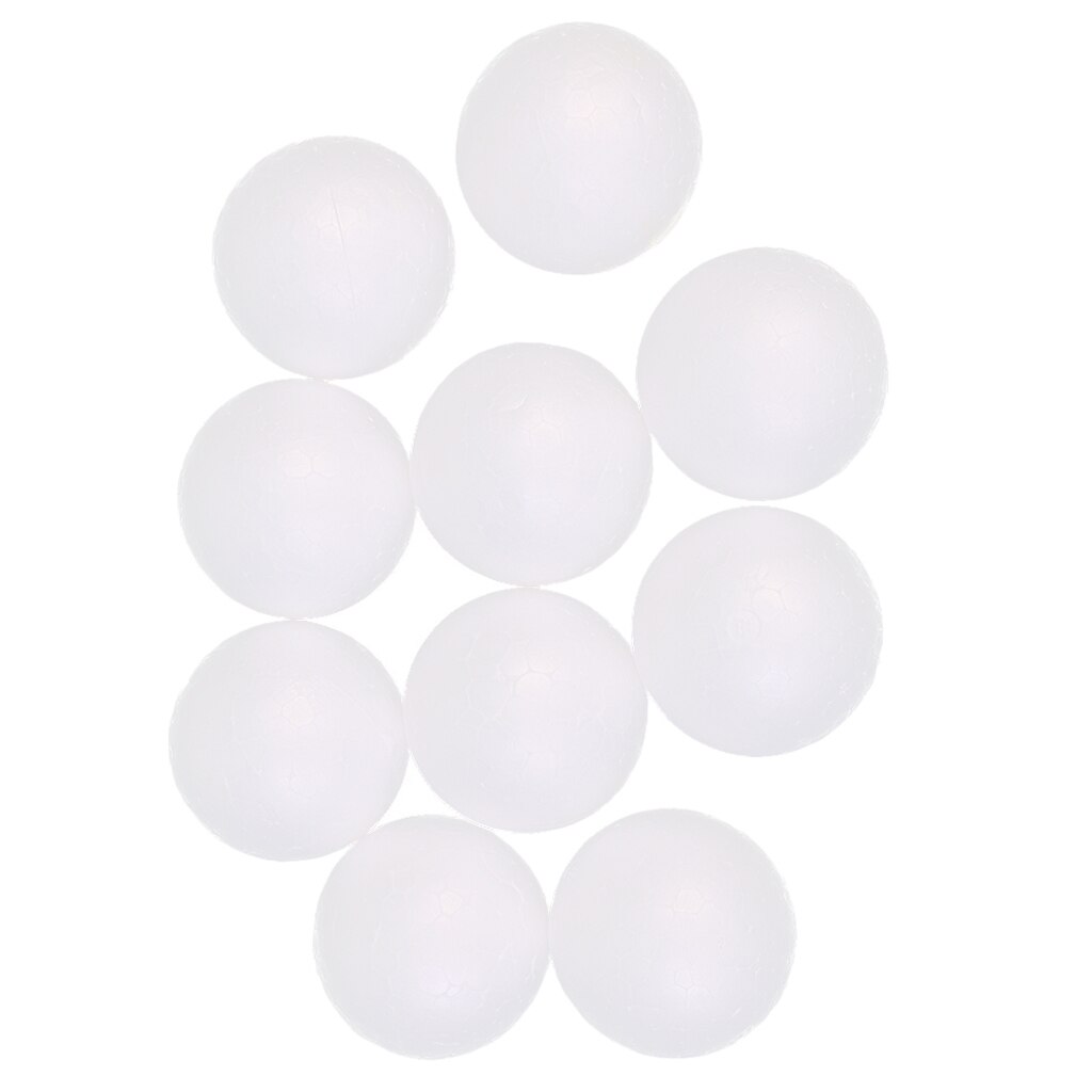 10 boules de mousse en polystyrène, 5cm, pour bricolage, sphère de décoration, artisanat, bricolage