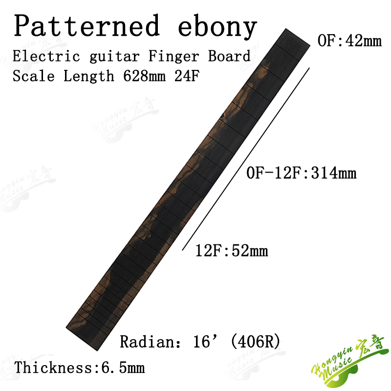 B Ébano africano para guitarra clásica eléctrica acústica, diapasón, Material de fabricación de guitarra: Naranja