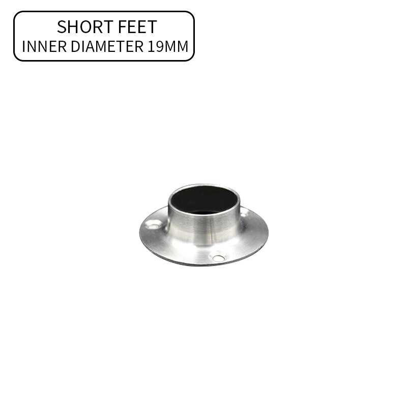 2PCS Wardrobe Bracket Heavy Duty Stainless Steel Rod Socket Flange Rod Holder Closet Rod End Support 19/22/25mm U Shaped - 13