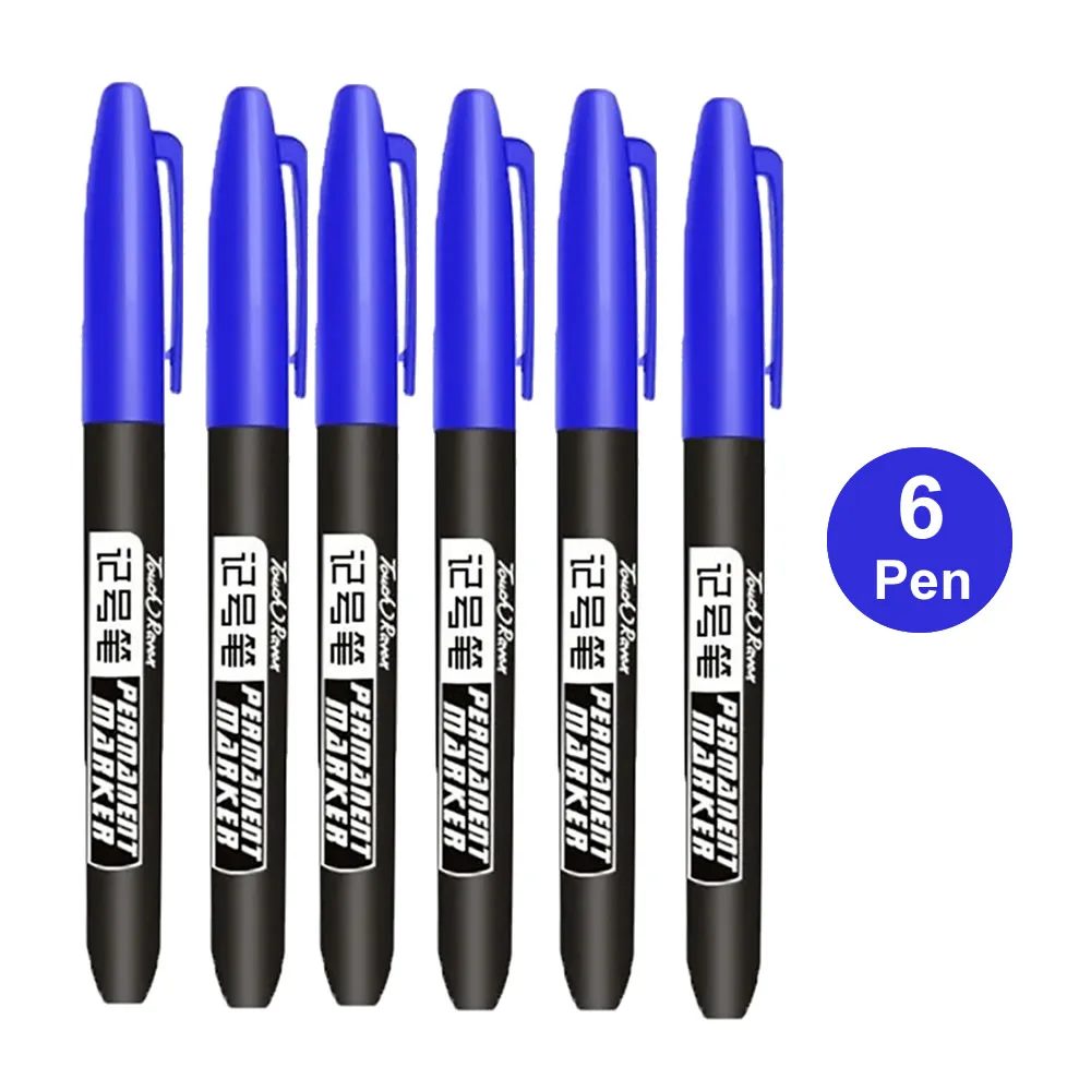 1/6/9/20PCS Permanent Marker Pen Manga Drawing Markers Black Blue Red Waterproof Ink Sketch Pens Stationery Art School Supplies: Pink