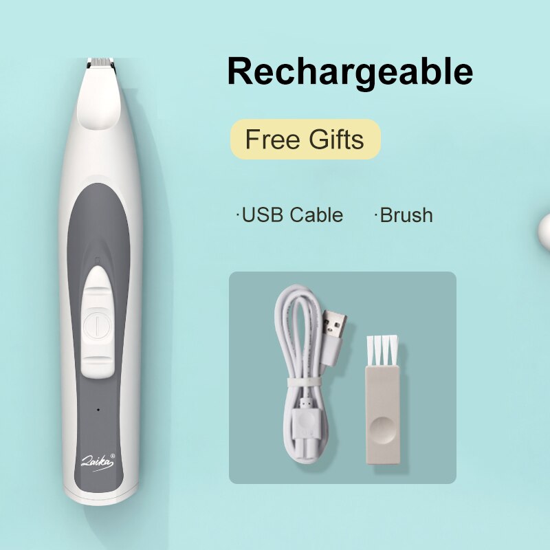 Laika Kat Tondeuse Messen Led Huisdier Voet Tondeuse Oplaadbare Butt Ogen Oor Voet Haar Snijder Remover Hond Grooming gereedschap: Foot Trimmer