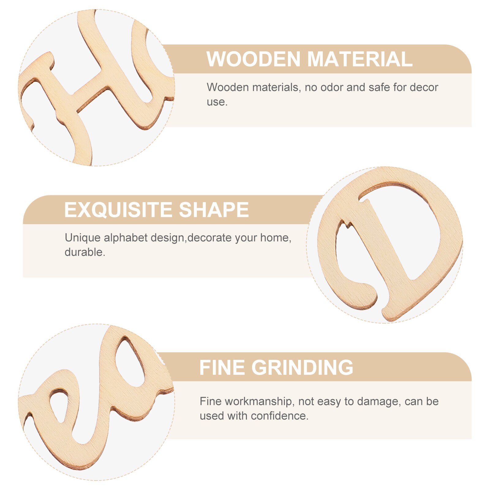 2Pcs Decorative Letter Decors Multi-function Letter Ornaments Hanging Wall Signs Home Accessory