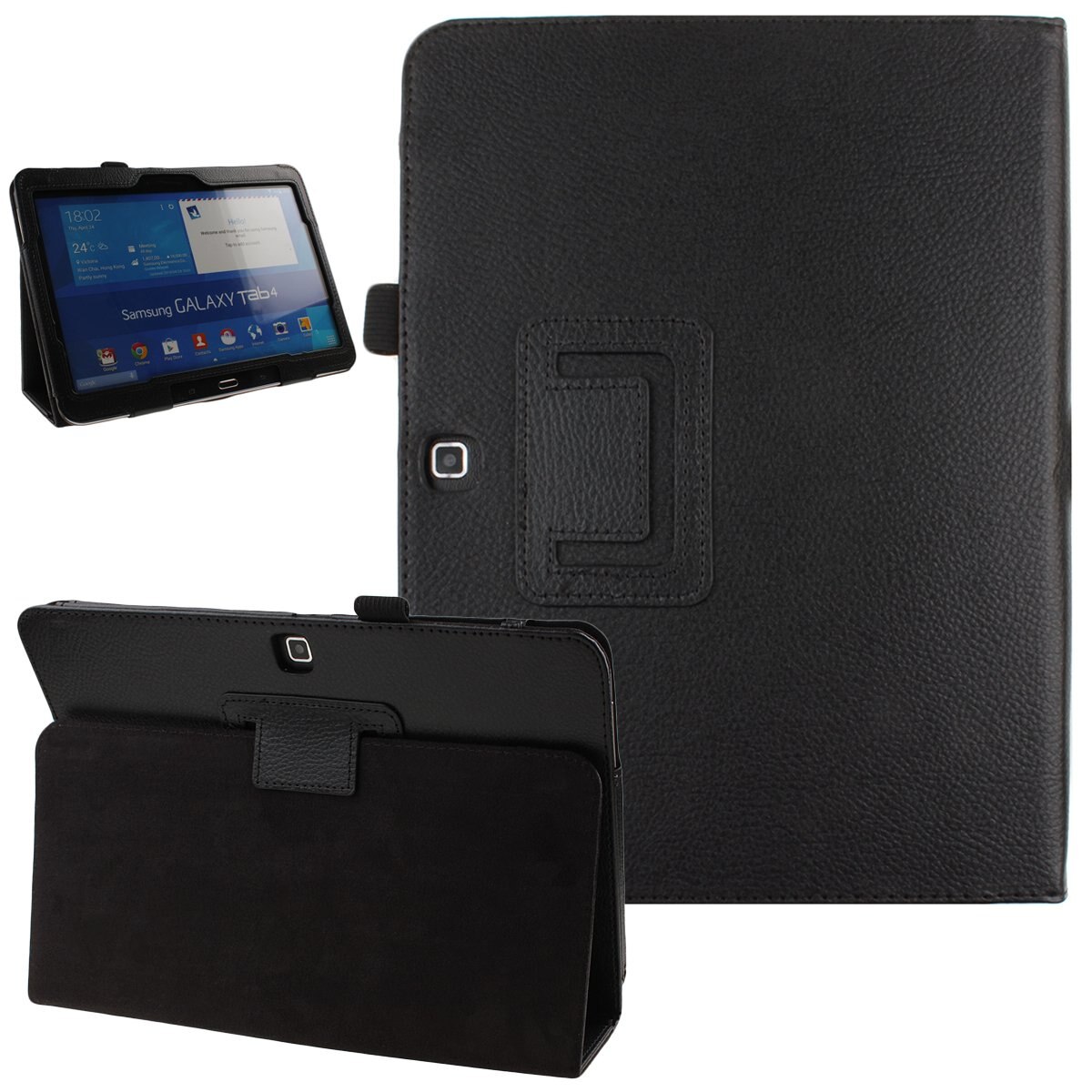 Voor Samsung Galaxy Tab 4 10.1 Case Foilo Stand Pu Leather Cover Voor Samsung Galaxy Tab 4 10.1 T530 T531 t530 Tablet Funda Gevallen: Black