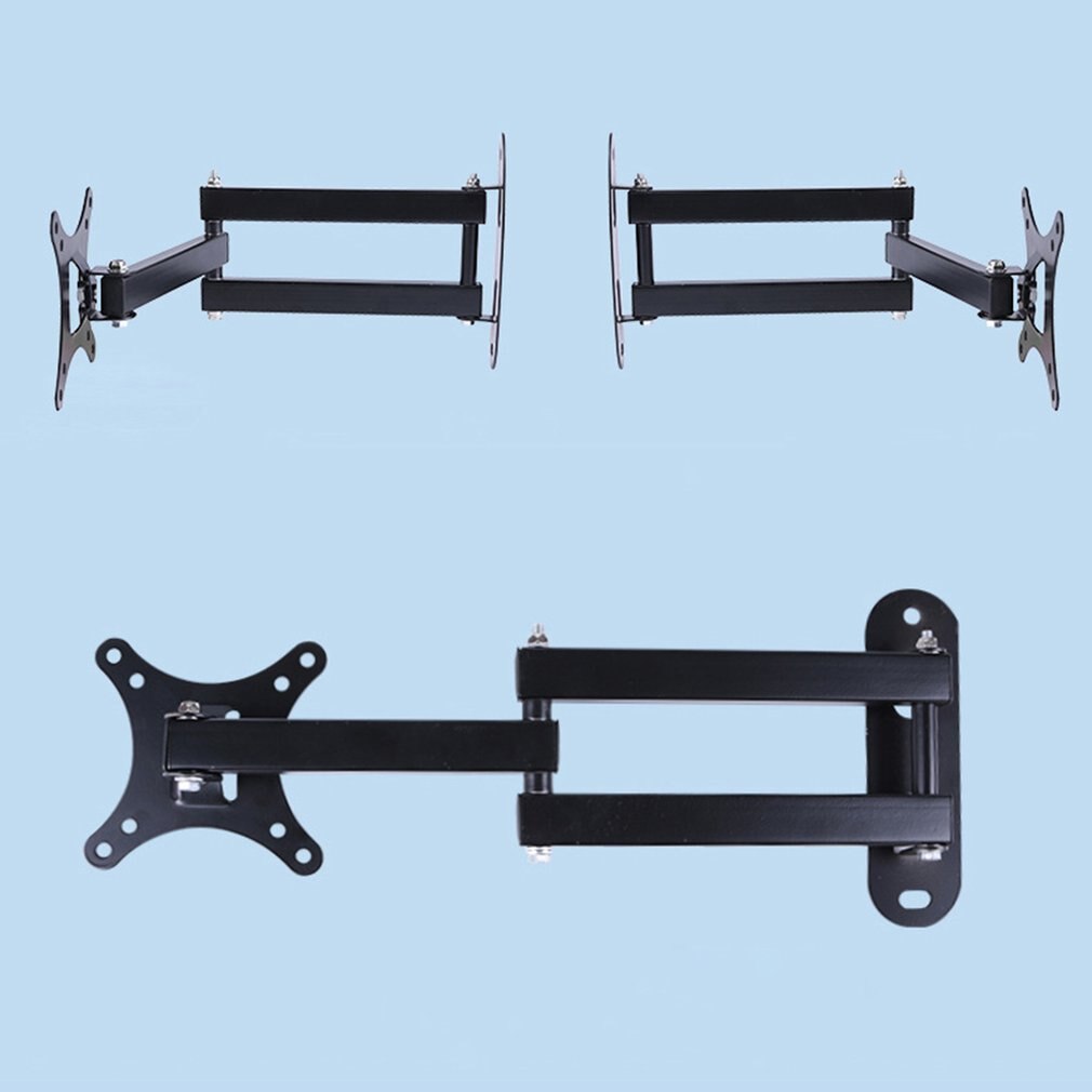 Universal 14-27 Inch Lcd Computer Monitor Rack TV Rack Telescopic Rotating Display Bracket Swing Rack Wall Mount