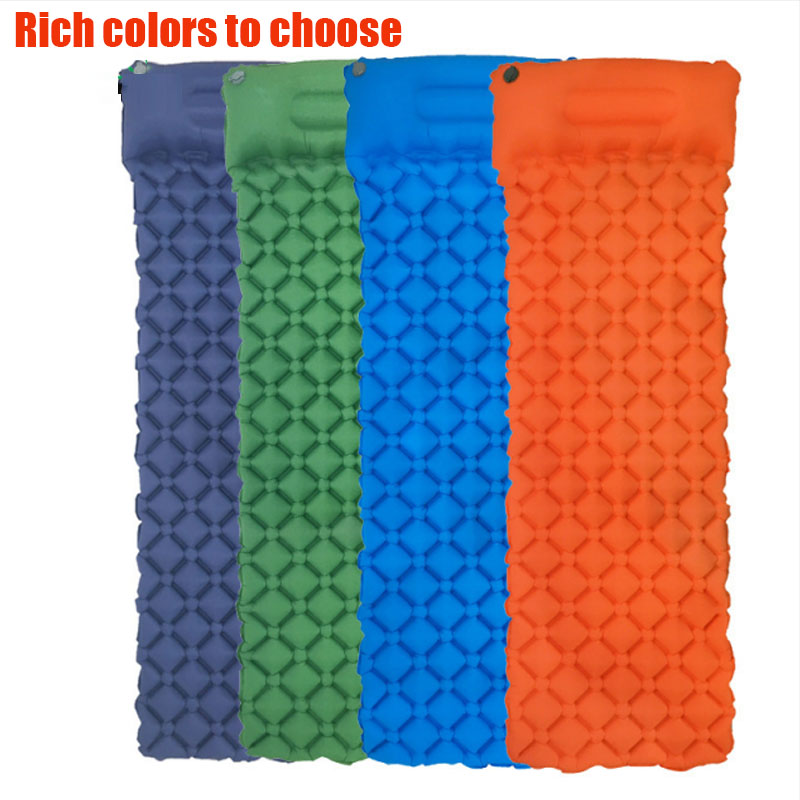 Innovative Sleeping Pad Fast Filling Air Bag Camping Mat Inflatable Mattress with Pillow Life Rescue Cushion Pad Camping Bed