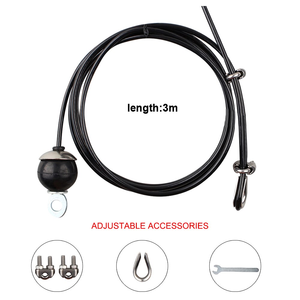Adjustable DIY 3m LAT Pulley Cable Machine Cable Pulley System Home Gym Fitness Weight Lifting Triceps Biceps Workout Equipment