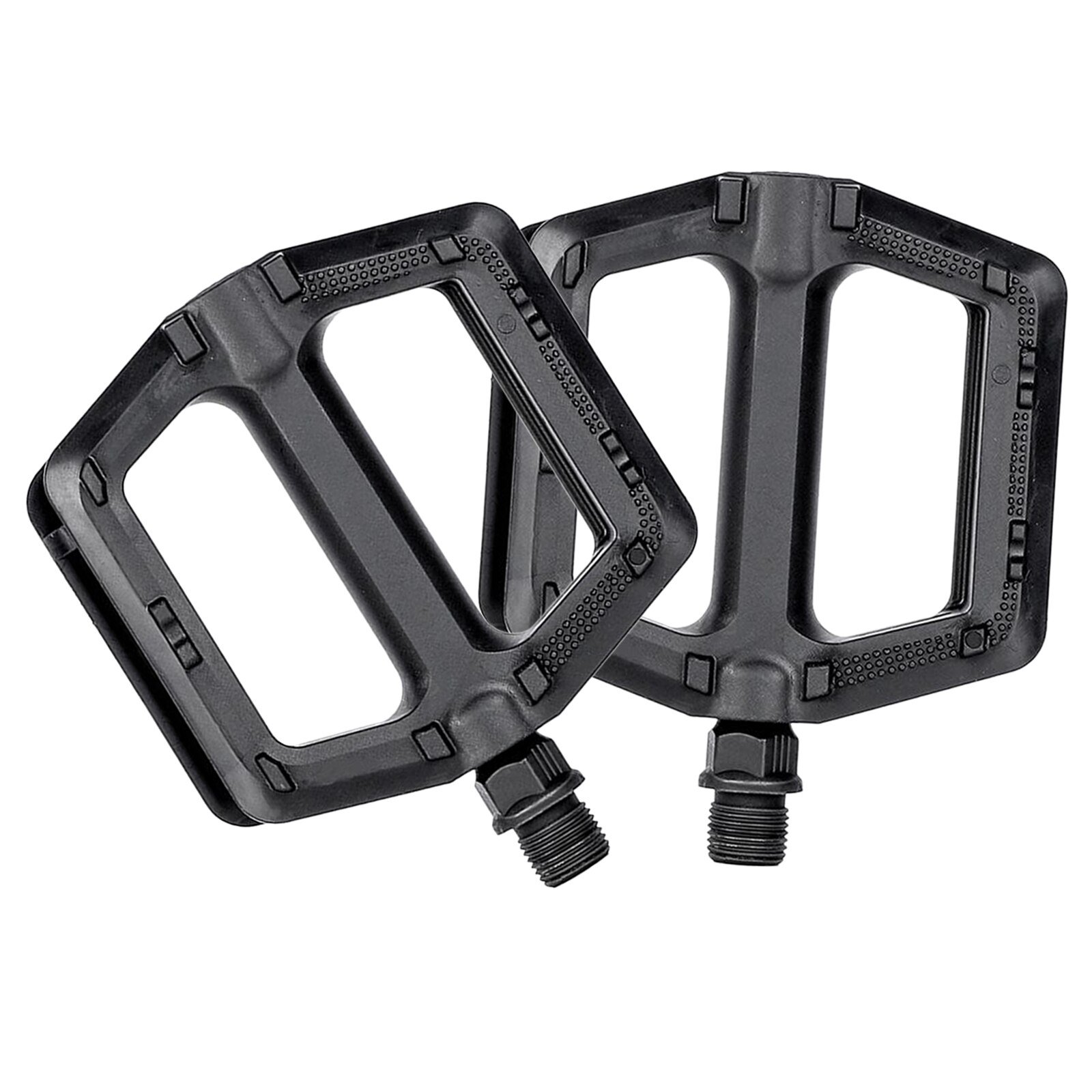 1 Pair Bike Pedal Mountain Bicycles Pedals Black Plastic Bike Pedals Non-Slip for Adult Mountain Road Bikes