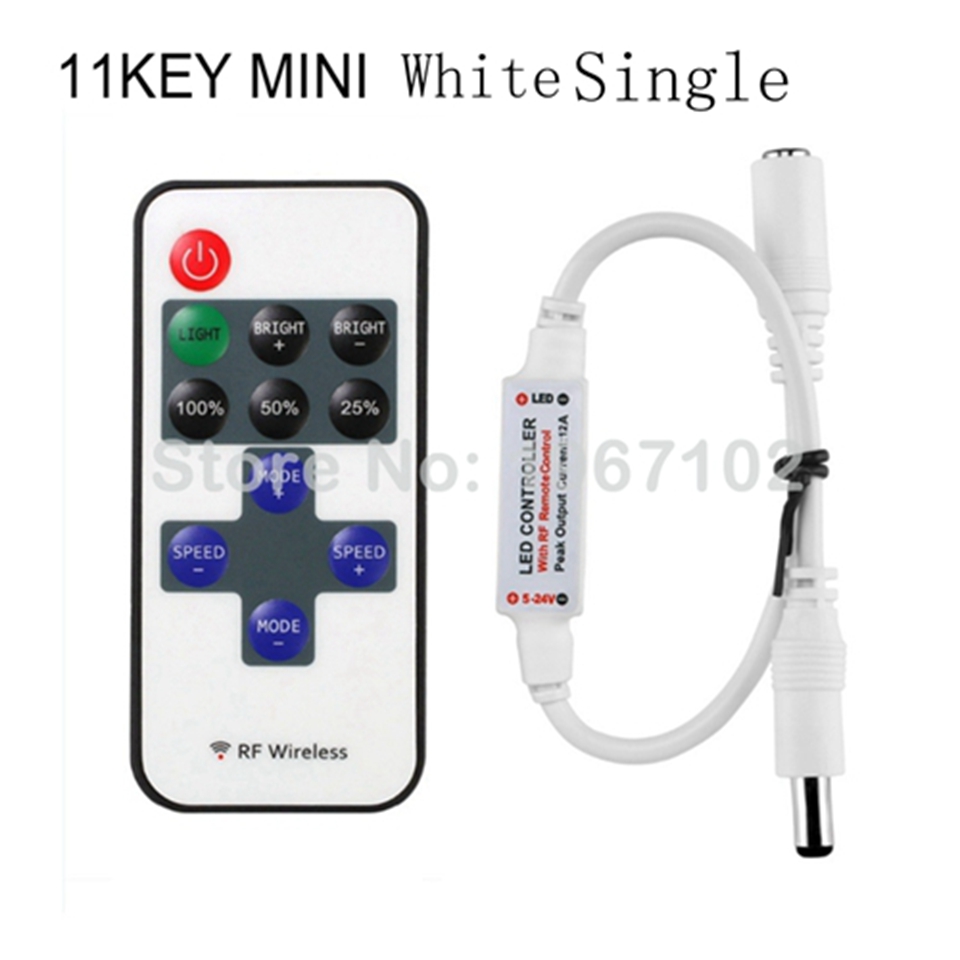 Enkele RGB Led Controller DC 12V 24key Doos 44key 11 toetsen 17key Mini Afstandsbediening Dimmer voor SMD 3528 5050 2835 Led Strip Licht