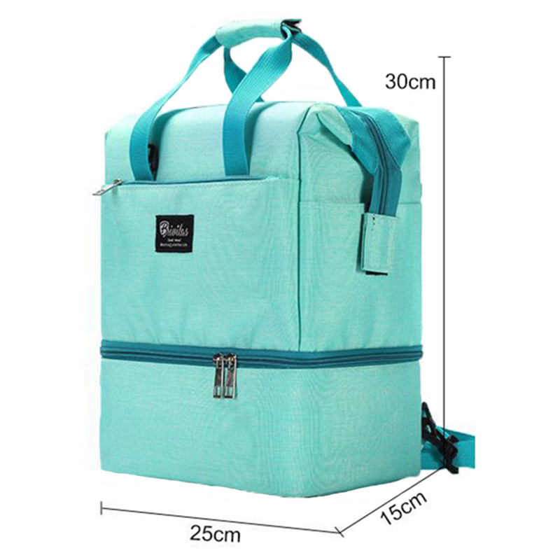 Mochila aislante para comida de bebé, bolsas térmicas calientes para botella de leche infantil de gran capacidad, Color sólido, a la , MBG0458