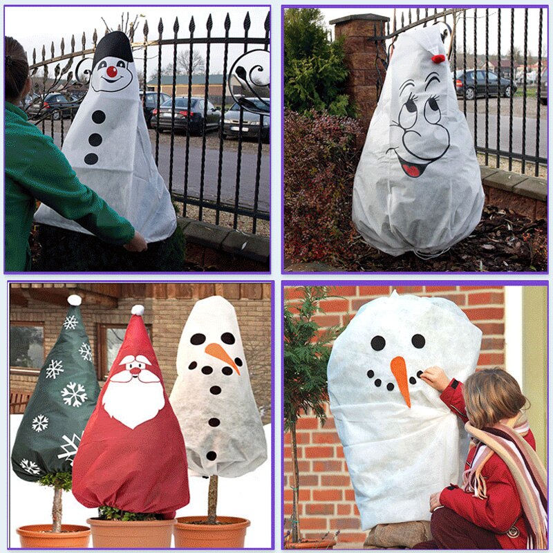 Hiver nouvel an arbre de noël couverture couverture plante couvre gel Protection plante serre couverture extérieur jardin décor