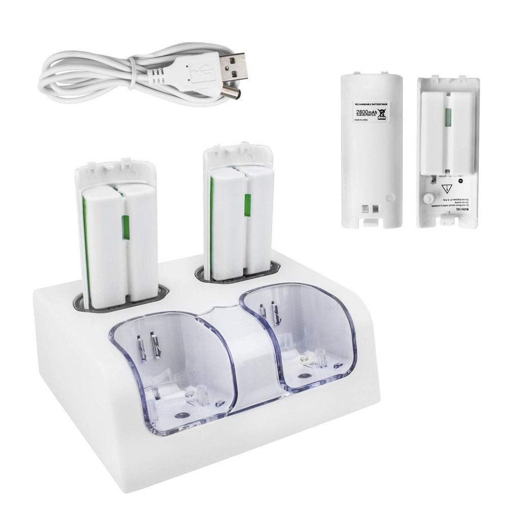 4 in 1 voor wii u oplaadstation voor wii u controller wii oplaadstation met 4 wii batterijen batterij