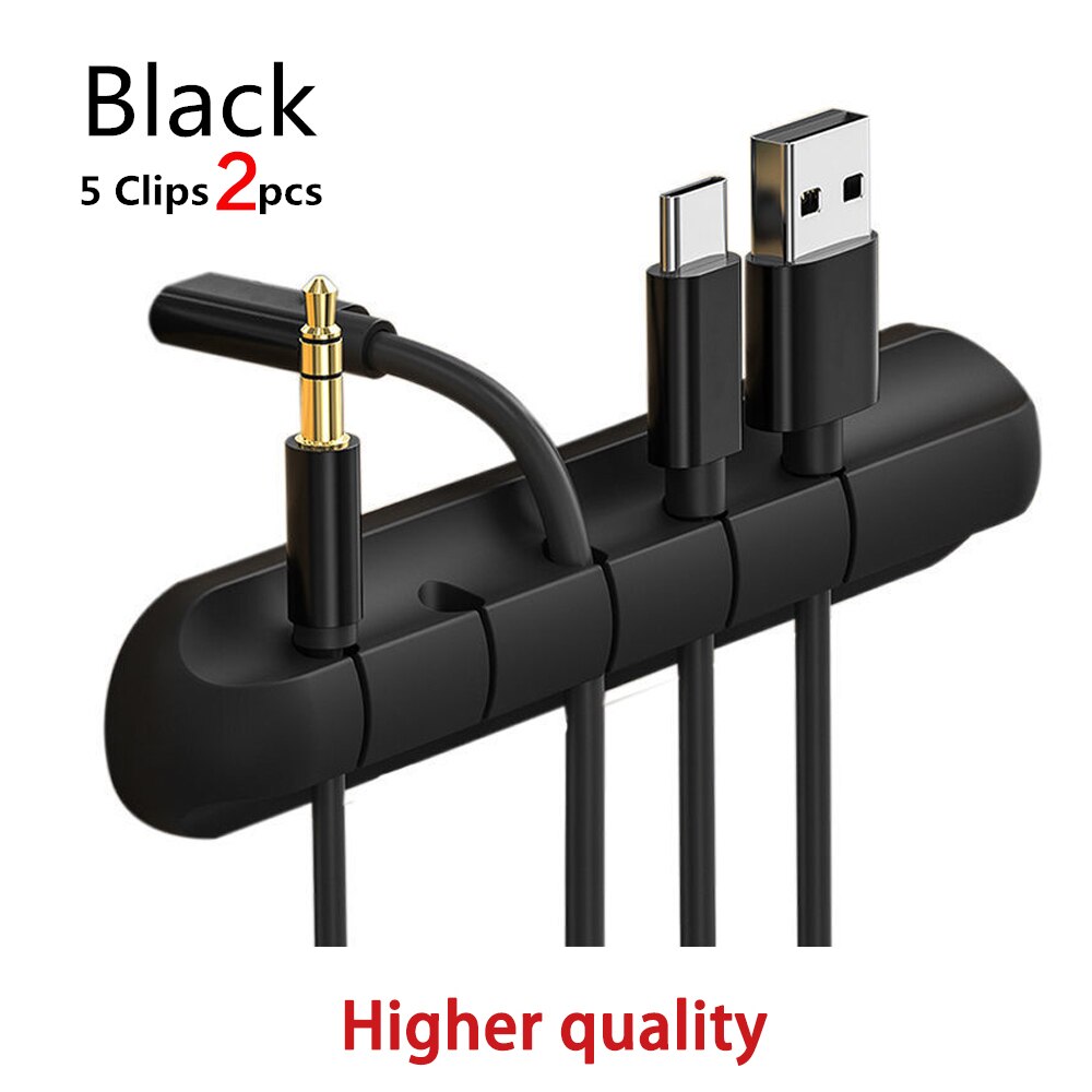 thumbnail image 2 of Vention Cable Management Clips - Adhesive Ties For Charging Cables, Desk USB Organizer 2 of 5