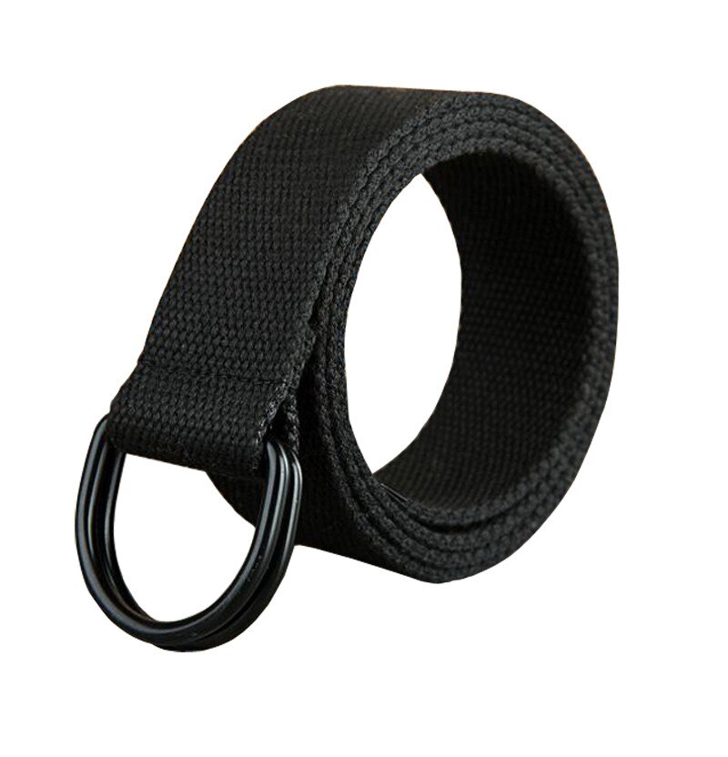 Casual Unisex Canvas Stof Riem D Ring Gesp Webbing Taille Band Unisex Canvas Stof Riem D Ring Gesp taille Band: 120 CM