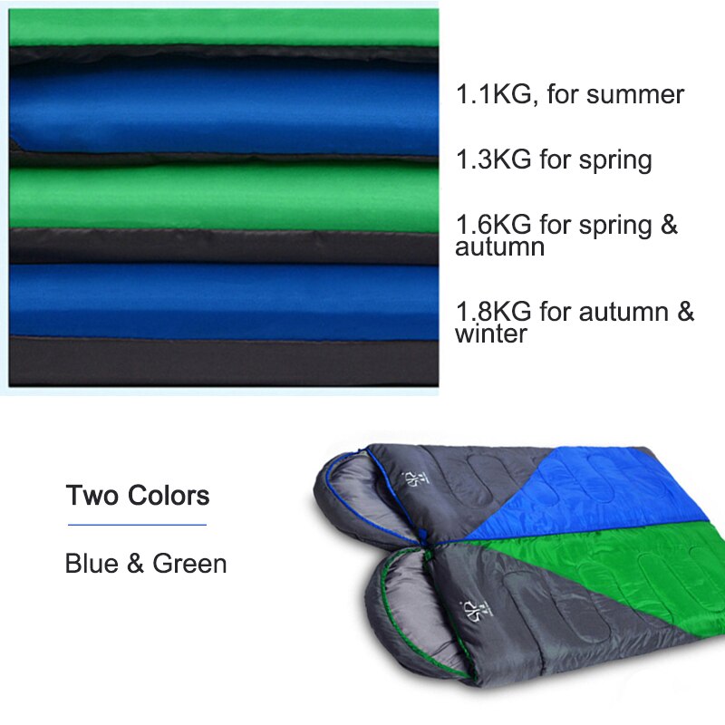 Camping sac de couchage coton adulte léger 4 saisons froid enveloppe sac de couchage sac de couchage pour voyage en plein air randonnée