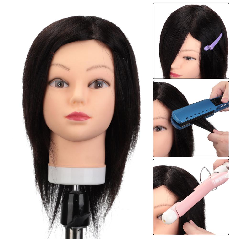 10'' Hair Training Mannequin Head For Practicing Salon Hairdressing Styling Wig Doll Head With Clamp
