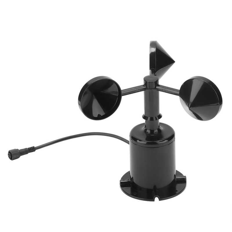Transmisor de velocidad del viento de 0-70 m/s, 5-30V CC, Sensor de velocidad del viento, salida de señal ambiental, tipo de pulso, Tres tazas