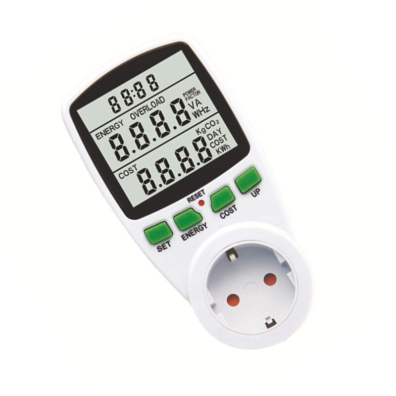 AC Power Meters Digital Wattmeter Eu Energy Meter Watt Monitor Electricity Cost Diagram Measuring Socket Analyzer