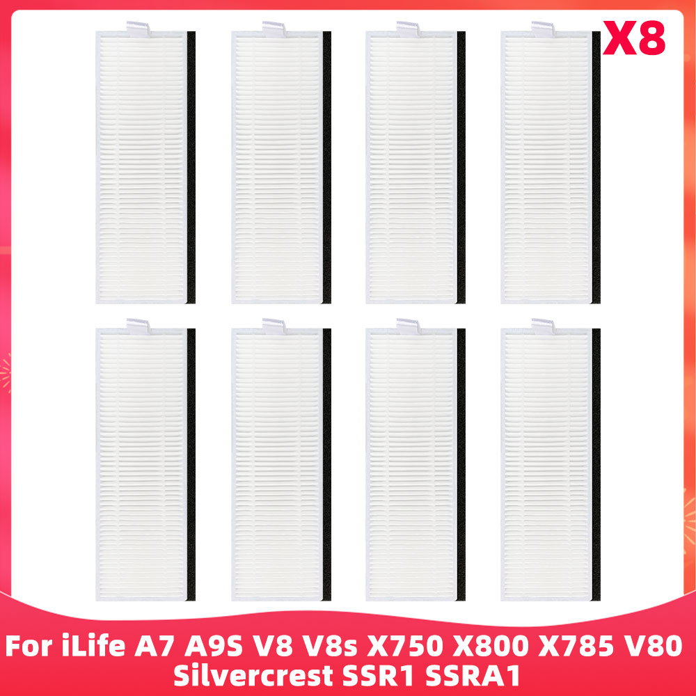 Adatto per ( iLife A7, A9S, V8, V8S, X750, X800, X785, V80, Silvercrest SSR1, SSRA1, DEXP LF-800 ) Rullo, Spazzola Laterale, Filtro: Lavanda