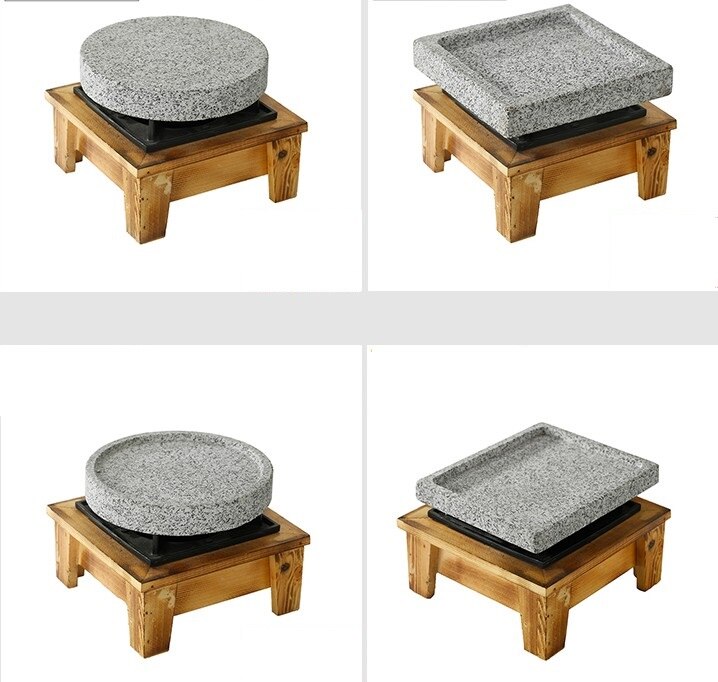 Mini ardoise barbecue granit steak cuisson isolé barbecue cuisinière table barbecue cuisine Japonaise ardoise roche casserole 049-2